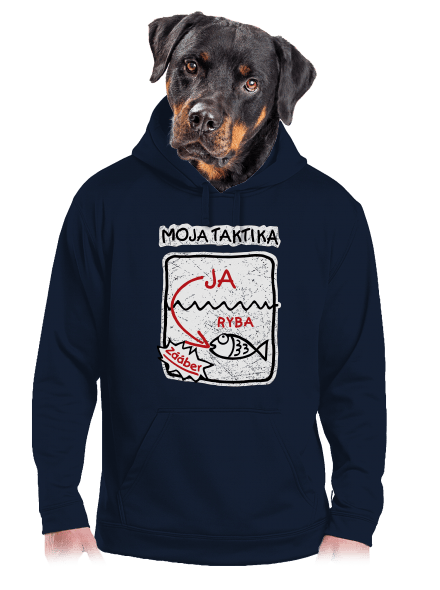 Rybárska taktika pánska mikina klokanka Navy