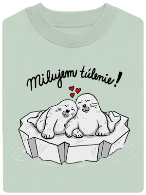 Milujem túlenie unisex mikina bez kapucne Blush Mint