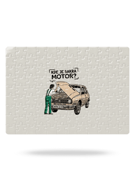 Kde je motor? puzzle White