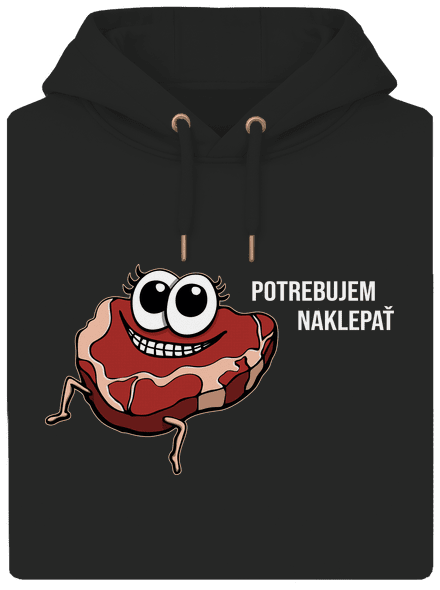 Chceš naklepať? unisex mikina premium Dark Black