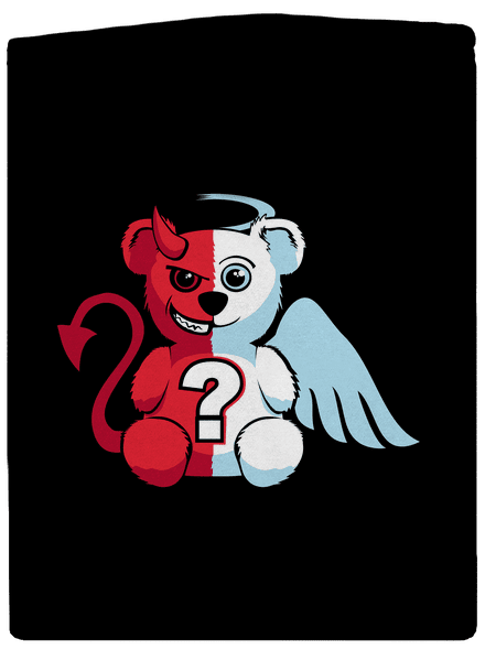 Anjel vs. diabol pánska mikina na zips Black