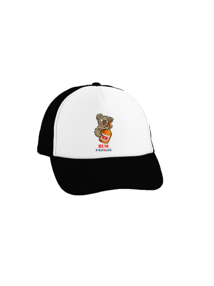 Rum s koalou šiltovka truckerka Black cap