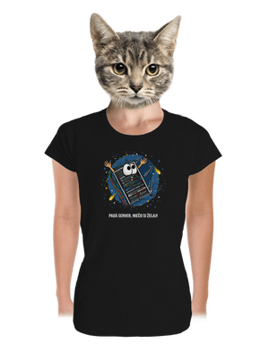 Padá server dámske tričko prémium Black