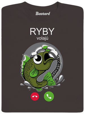 Ryby volají pánske dlhý rukáv Bear Brown