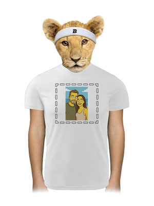 Simpsonovi z vlastnej fotky detské športové tričko White