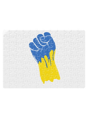 Ukrajina - Ruka puzzle White