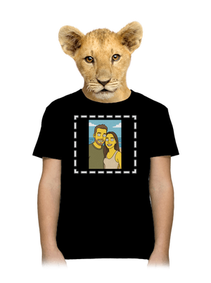 Simpsonovi z vlastnej fotky detské tričko Black