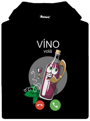 Červené víno volá dámska mikina klokanka Black