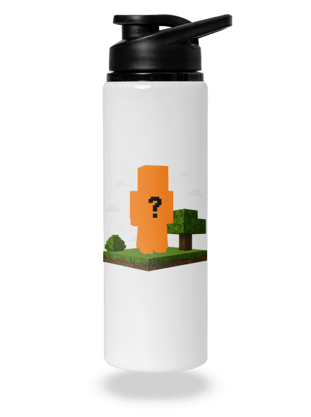 Minecraft z vlastnej fotky flaša na vodu White