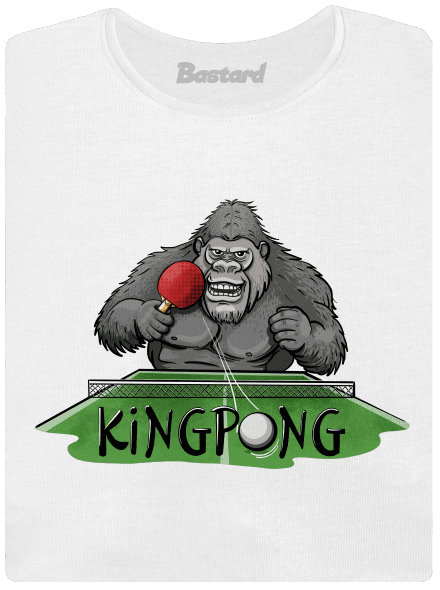 King pong dámske tričko prémium White