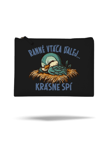 Ranné vtáča spí taštička Black