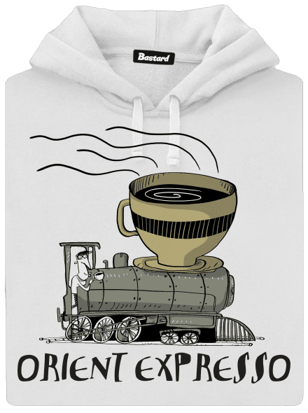 Orient expresso dámska mikina klokanka White