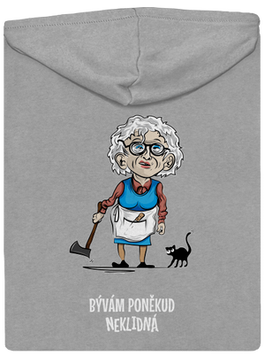 Neklidná - vlastný text pánska mikina na zips Light Melange