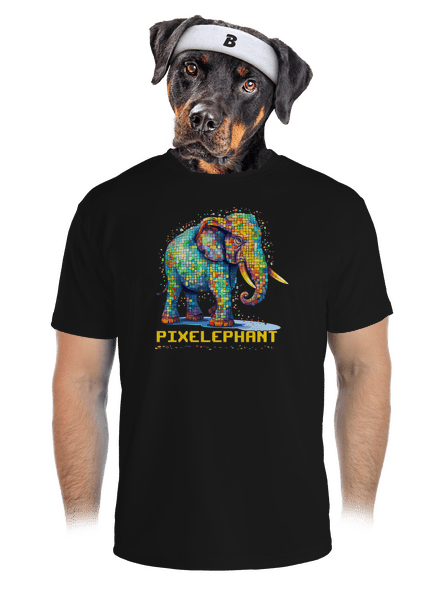 Pixelephant pánske športové tričko Black