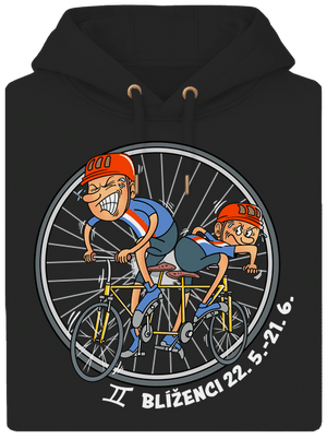 Cyklistický horoskop: Blíženci unisex mikina premium Dark Black