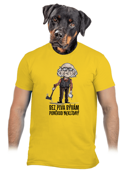 Neklidný bez piva pánske tričko Gold