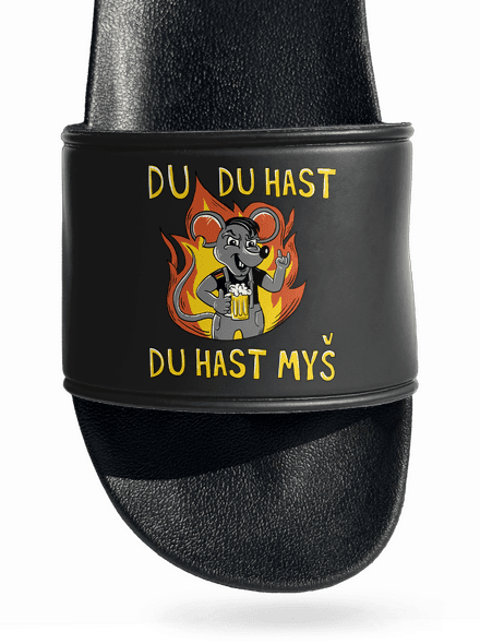 Du hast myš šľapky Black