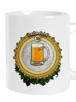 Pivný horoskop: Škorpión veľký hrnček White