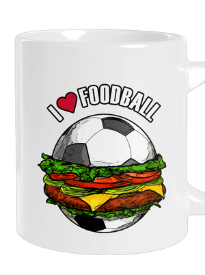 Foodball veľký hrnček White