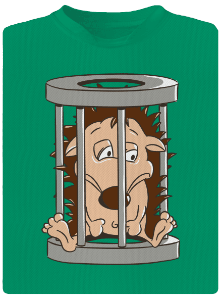 Jažeček v klietke detské športové tričko Kelly Green Mal