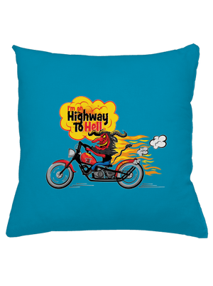 Pekelná jazda vankúš Blue Turquoise