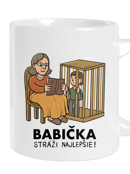 Babička stráži najlepšie veľký hrnček White