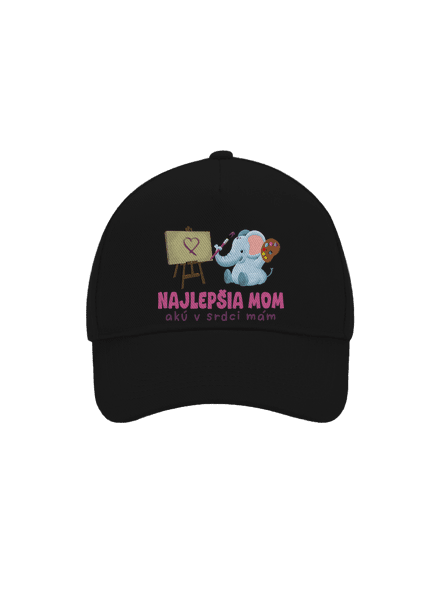 Najlepšia mom šiltovka baseballka Black