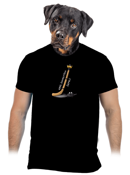 Kráľ zahnutých čepelí - hokej pánske tričko Black