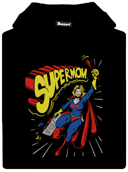 Supermom detská mikina klokanka Black