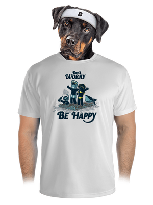 Don't worry pánske športové tričko White