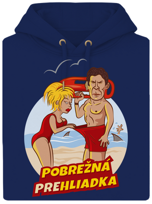 Pobrežná prehliadka unisex mikina premium Navy