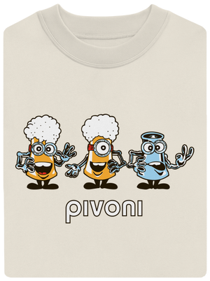 Pivoni unisex mikina bez kapucne Off White