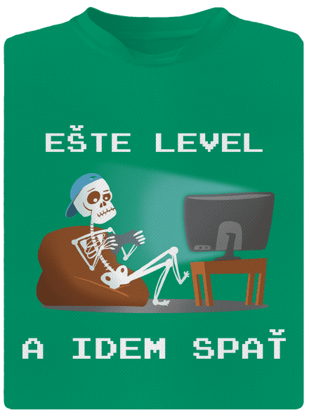 Ešte level detské športové tričko Kelly Green Mal