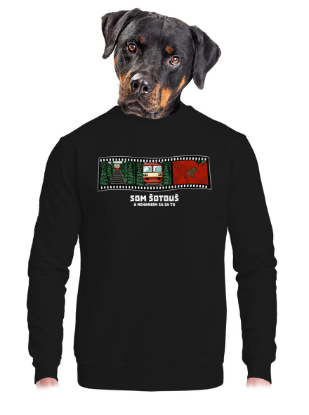 Som šotouš unisex mikina bez kapucne Black