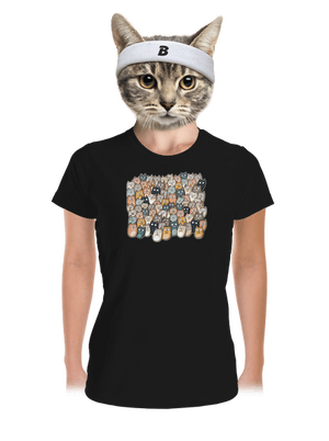 Nájdi čerta dámske športové tričko Black