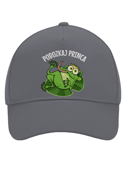 Pobozkaj princeznú a princa šiltovka baseballka Graphite grey