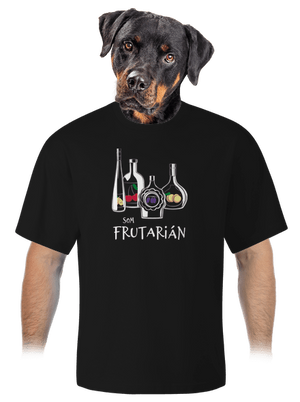 Frutarián unisex tričko oversized Black