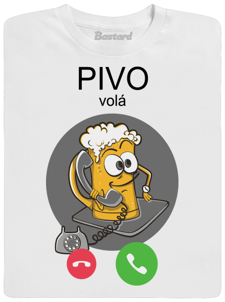 Pívo volá pánske tričko White