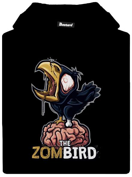 Zombird detská mikina klokanka Black