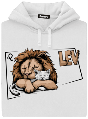 Mačací horoskop: Lev dámska mikina klokanka White