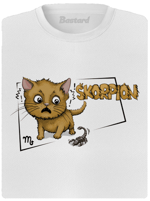 Mačací horoskop: Škorpion dámske športové tričko White