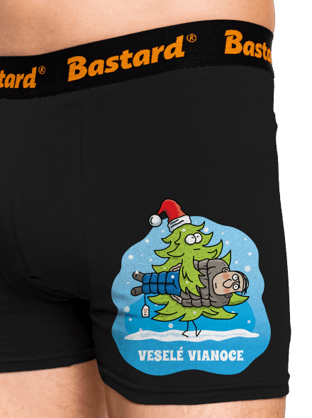 Veselé Vianoce boxerky Black