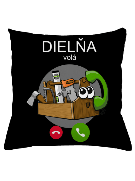 Dielňa volá vankúš Black