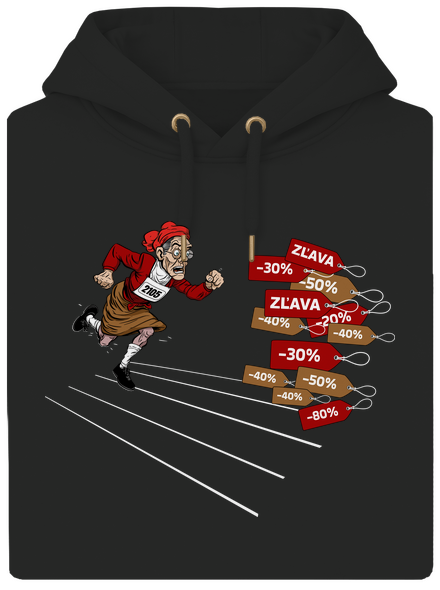 Zľavy! unisex mikina premium Dark Black