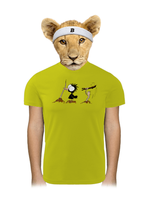 Nesprávny koniec detské športové tričko Neon Yellow