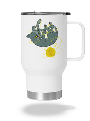 Nevrlý kocúr termohrnček White