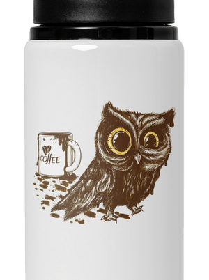 Sova na kofeínu flaša na vodu White