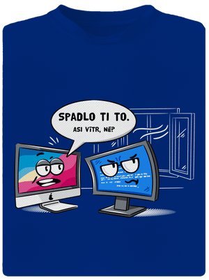 Mac vs. Windows pánske športové tričko Royal Blue Mal