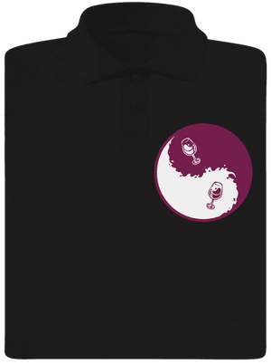 Jin Jang víno pánska polokošeľa Black