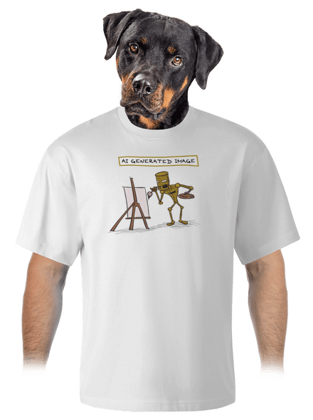 AI generated image unisex tričko oversized White